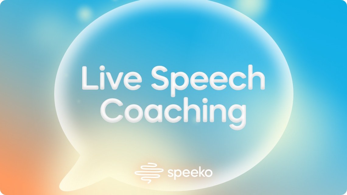 Speeko Live Speech Coaching: Private, Personable Sessions
